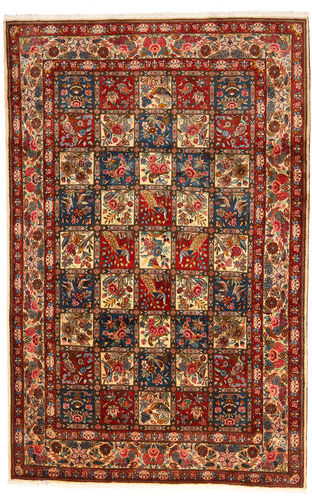 Håndknyttet. Opphav: Persia / Iran 205X318 Orientalsk Bakhtiar Collectible Teppe Mørk Rød/Rust (Ull, Persia/Iran)