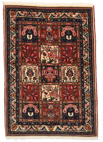 Håndknyttet. Opphav: Persia / Iran Bakhtiar Collectible Teppe 105X148 Ekte Orientalsk Håndknyttet Svart/Mørk Brun (Ull, Persia/Iran)