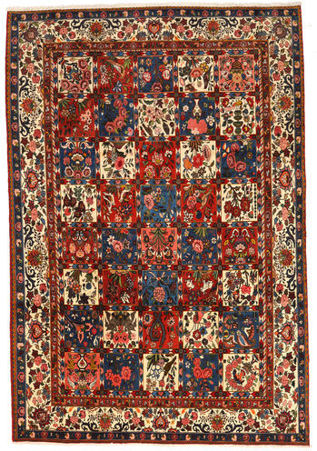 Håndknyttet. Opphav: Persia / Iran Orientalsk Bakhtiar Collectible Teppe 214X314 Mørk Brun/Mørk Rød (Ull, Persia/Iran)