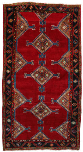 Håndknyttet. Opphav: Persia / Iran Håndknyttet Teppe Koliai 160X303 Teppeløpere Mørk Rød/Rød (Ull, Persia/Iran)