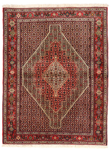 Håndknyttet. Opphav: Persia / Iran 118X155 Senneh Teppe Ekte Orientalsk Håndknyttet Mørk Brun/Mørk Rød (Ull, Persia/Iran)