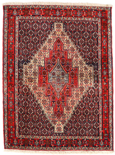 Håndknyttet. Opphav: Persia / Iran Persisk Senneh Teppe 123X163 Mørk Brun/Mørk Rød (Ull, Persia/Iran)