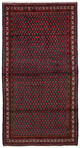 Håndknyttet. Opphav: Persia / Iran Håndknyttet Teppe Arak 158X296 Teppeløpere Mørk Rød (Ull, Persia/Iran)