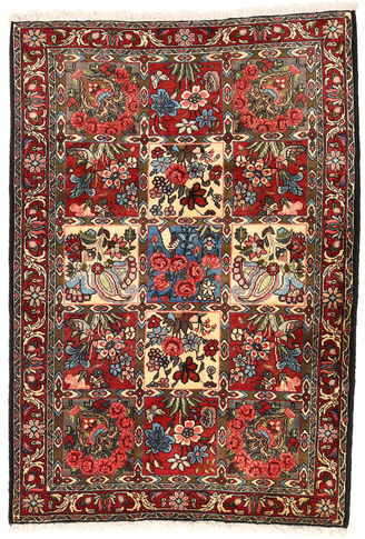 Håndknyttet. Opphav: Persia / Iran Persisk Bakhtiar Collectible Teppe 106X154 Mørk Brun/Mørk Rød (Ull, Persia/Iran)