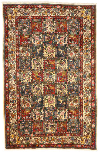 Håndknyttet. Opphav: Persia / Iran 208X320 Orientalsk Bakhtiar Collectible Teppe Mørk Brun (Ull, Persia/Iran)