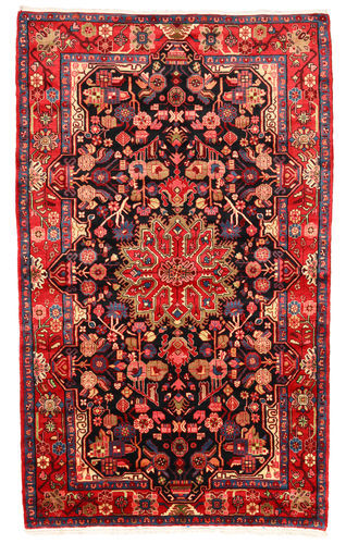 Håndknyttet. Opphav: Persia / Iran Persisk Nahavand Old Teppe 160X265 Mørk Rød/Rust (Ull, Persia/Iran)