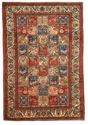 Håndknyttet. Opphav: Persia / Iran Ekte Teppe Bakhtiar Collectible 204X294 Mørk Brun/Svart (Ull, Persia/Iran)