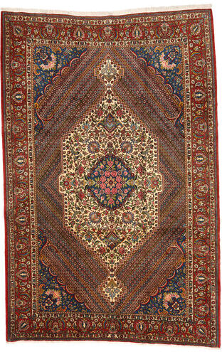 Håndknyttet. Opphav: Persia / Iran Persisk Bakhtiar Collectible Teppe 203X311 Mørk Rød/Mørk Brun (Ull, Persia/Iran)