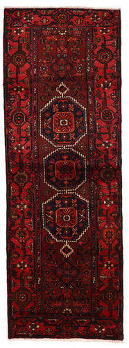 Håndknyttet. Opphav: Persia / Iran 105X296 Orientalsk Hamadan Teppe Teppeløpere Mørk Rød/Rust (Ull, Persia/Iran)