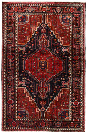 Håndknyttet. Opphav: Persia / Iran Hamadan Teppe 125X195 Mørk Rød/Mørk Brun (Ull, Persia/Iran)