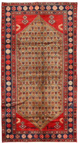 Håndknyttet. Opphav: Persia / Iran Persisk Koliai Teppe 123X227 Rust/Mørk Brun (Ull, Persia/Iran)