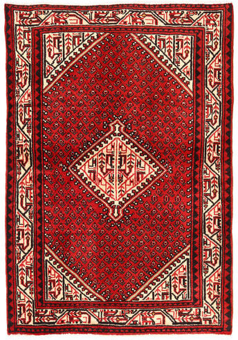 Håndknyttet. Opphav: Persia / Iran Håndknyttet Teppe Sarough 103X153 Mørk Rød/Rust (Ull, Persia/Iran)