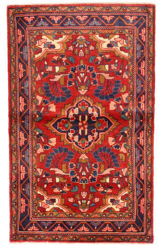 Håndknyttet. Opphav: Persia / Iran Orientalsk Lillian Teppe 102X168 Rust/Mørk Lilla (Ull, Persia/Iran)