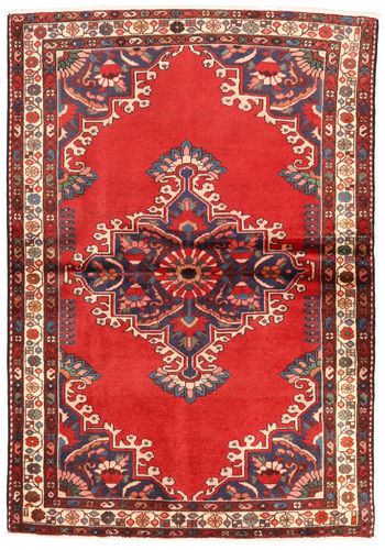 Håndknyttet. Opphav: Persia / Iran Håndknyttet Teppe Rudbar 104X150 Mørk Rød/Rød (Ull, Persia/Iran)