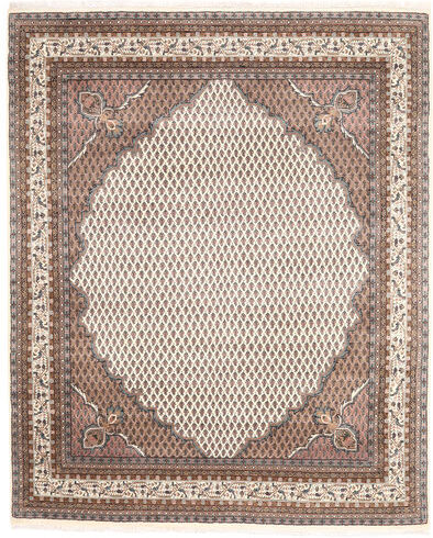 Håndknyttet. Opphav: India Mir Indisk Teppe 199X244 Lys Grå/Beige (Ull, India)