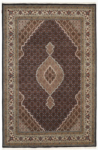 Håndknyttet. Opphav: India Håndknyttet Teppe Tabriz Royal 200X302 Mørk Brun/Lys Grå ( India)