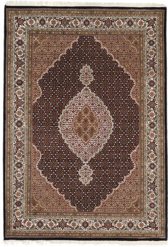 Håndknyttet. Opphav: India Tabriz Royal Teppe 168X240 Ekte Orientalsk Håndknyttet Mørk Brun/Lys Grå ( India)