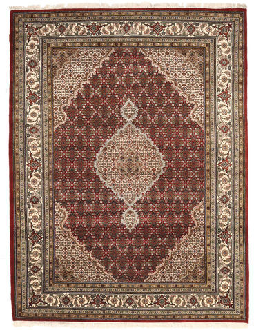 Håndknyttet. Opphav: India Orientalsk Tabriz Royal Teppe 185X246 Mørk Brun/Lysbrun ( India)