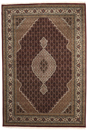 Håndknyttet. Opphav: India Tabriz Royal Teppe 200X291 Ekte Orientalsk Håndknyttet Mørk Rød/Brun ( India)