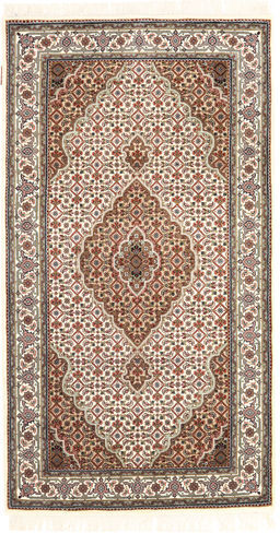 Håndknyttet. Opphav: India Tabriz Royal Teppe 90X165 Mørk Rød/Beige ( India)