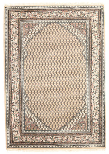 Håndknyttet. Opphav: India 125X183 Orientalsk Mir Indisk Teppe Lys Grå/Beige (Ull, India)