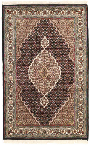 Håndknyttet. Opphav: India Tabriz Royal Teppe 116X180 Mørk Brun/Lysbrun ( India)