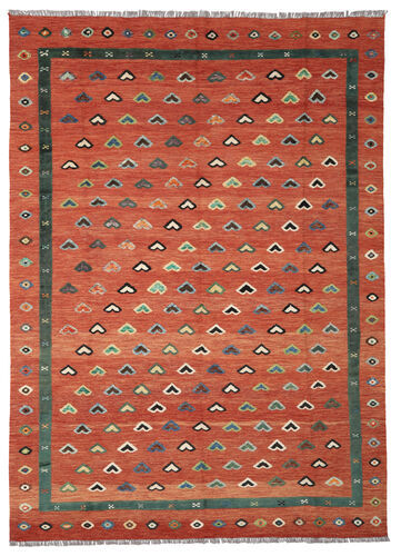Håndknyttet. Opphav: Afghanistan Kelim Nimbaft Teppe 253X351 Ekte Moderne Håndvevd Rød/Orange Stort (Ull, Afghanistan)