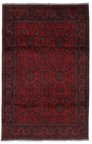 Håndknyttet. Opphav: Afghanistan 126X195 Orientalsk Afghan Khal Mohammadi Teppe Mørk Rød (Ull, Afghanistan)