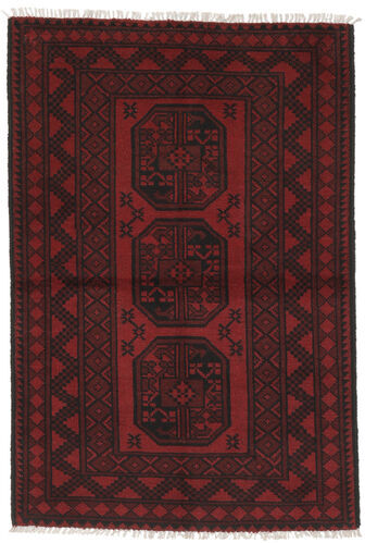 Håndknyttet. Opphav: Afghanistan Orientalsk Afghan Teppe 95X143 Svart (Ull, Afghanistan)