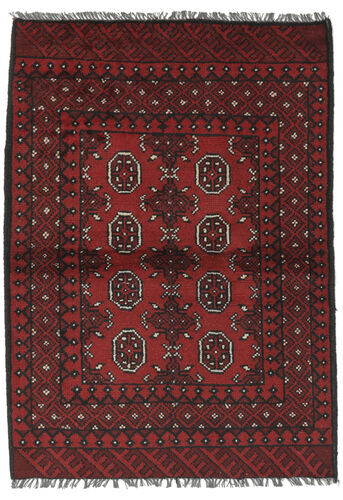 Håndknyttet. Opphav: Afghanistan 99X141 Afghan Teppe Ekte Orientalsk Håndknyttet Svart/Mørk Rød (Ull, Afghanistan)