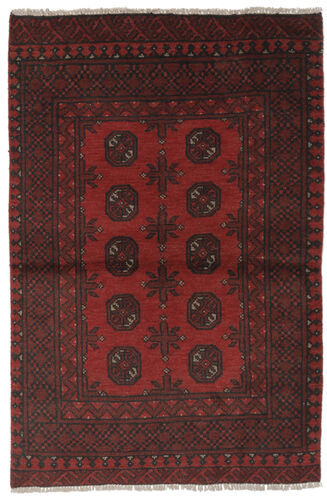 Håndknyttet. Opphav: Afghanistan Orientalsk Afghan Teppe 93X144 Svart/Mørk Rød (Ull, Afghanistan)