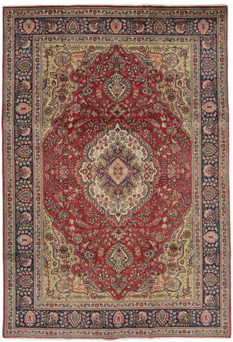 Håndknyttet. Opphav: Persia / Iran Persisk Tabriz Teppe 207X297 Mørk Brun/Svart (Ull, Persia/Iran)