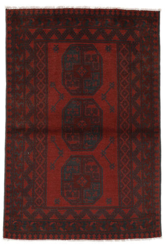 Håndknyttet. Opphav: Afghanistan Orientalsk Afghan Teppe 97X145 Svart/Hvit/Creme (Ull, Afghanistan)