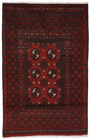 Håndknyttet. Opphav: Afghanistan Orientalsk Afghan Teppe 76X125 Svart/Hvit/Creme (Ull, Afghanistan)