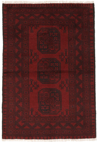 Håndknyttet. Opphav: Afghanistan Orientalsk Afghan Teppe 97X144 Svart/Hvit/Creme (Ull, Afghanistan)