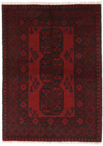 Håndknyttet. Opphav: Afghanistan Orientalsk Afghan Teppe 99X139 Svart/Hvit/Creme (Ull, Afghanistan)