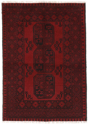 Håndknyttet. Opphav: Afghanistan Orientalsk Afghan Teppe 99X140 Svart/Beige (Ull, Afghanistan)