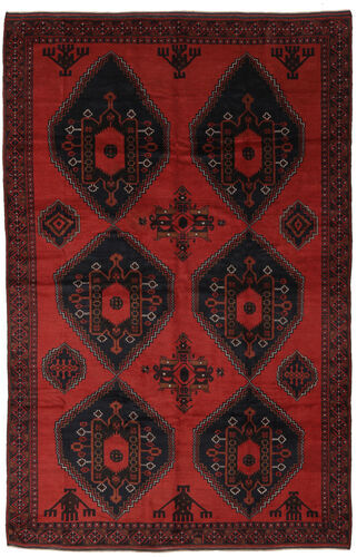 Håndknyttet. Opphav: Afghanistan Beluch Teppe 220X335 Ekte Orientalsk Håndknyttet Svart/Mørk Rød (Ull, Afghanistan)