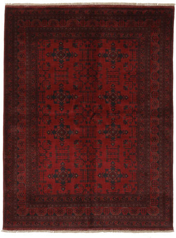 Håndknyttet. Opphav: Afghanistan Afghan Khal Mohammadi Teppe 179X236 Ekte Orientalsk Håndknyttet Svart/Beige (Ull, Afghanistan)