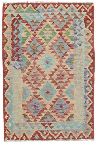 Håndknyttet. Opphav: Afghanistan Orientalsk Kelim Afghan Old Style Teppe 95X154 Mørk Rød/Brun (Ull, Afghanistan)