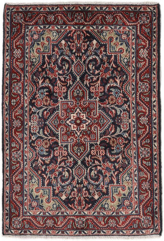 Håndknyttet. Opphav: Persia / Iran Orientalsk Jozan Teppe 67X97 Svart/Mørk Brun (Ull, Persia/Iran)