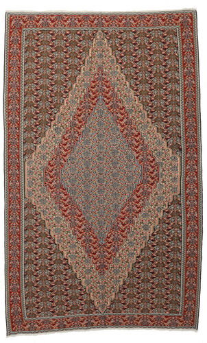 Håndknyttet. Opphav: Persia / Iran 158X256 Orientalsk Kelim Senneh Teppe Mørk Brun/Svart (Ull, Persia/Iran)