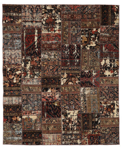 Håndknyttet. Opphav: Persia / Iran Patchwork - Persien/Iran Teppe 250X296 Svart/Mørk Brun Stort (Ull, Persia/Iran)