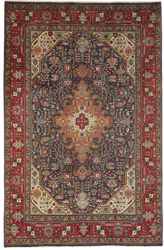 Håndknyttet. Opphav: Persia / Iran Persisk Tabriz Teppe 207X316 Mørk Brun/Svart (Ull, Persia/Iran)