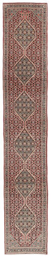 Håndknyttet. Opphav: Persia / Iran 57X320 Orientalsk Senneh Teppe Teppeløpere Mørk Brun/Mørk Rød (Ull, Persia/Iran)