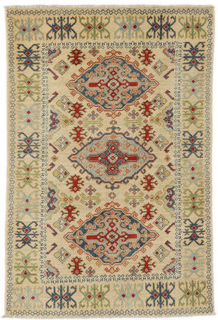 Håndknyttet. Opphav: Afghanistan Kazak Teppe 118X177 Mørk Brun/Beige (Ull, Afghanistan)