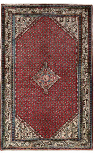 Håndknyttet. Opphav: Persia / Iran Håndknyttet Teppe Sarough Mir 134X212 Mørk Brun/Svart (Ull, Persia/Iran)