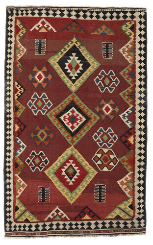 Håndknyttet. Opphav: Persia / Iran Kelim Vintage Teppe 145X228 Svart/Mørk Brun (Ull, Persia/Iran)