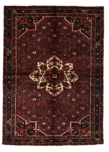 Håndknyttet. Opphav: Persia / Iran Hosseinabad Teppe 160X218 Svart/Hvit/Creme (Ull, Persia/Iran)