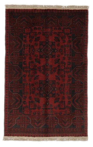 Håndknyttet. Opphav: Afghanistan Afghan Khal Mohammadi Teppe 77X118 Svart/Beige (Ull, Afghanistan)